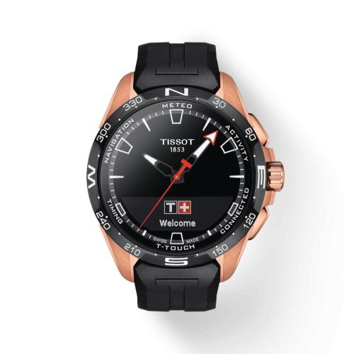 Tissot T-Touch Connect Solar Rose Gold - Ceramic / Black / Rubber
